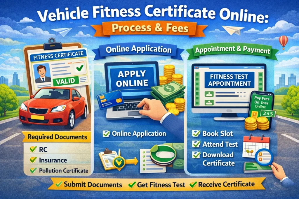 Vehicle Fitness Certificate Online: Process & Fees