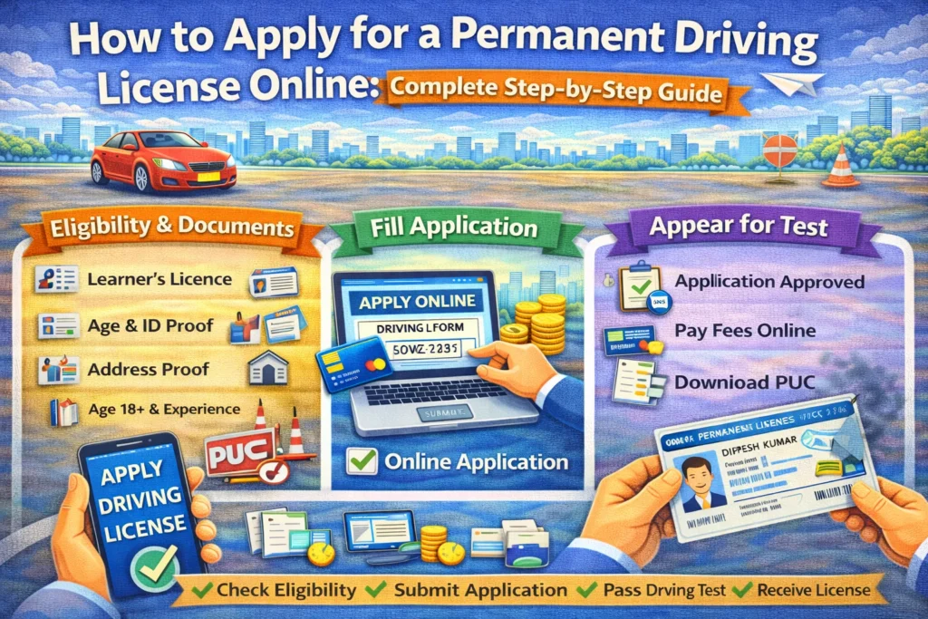 How to Apply for a Permanent Driving License Online: Complete Step-by-Step Guide